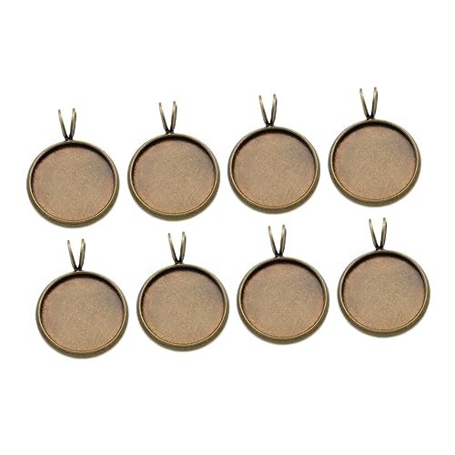 Angoily 10 Stück Retro -Anhänger zur Schmuckherstellung Lünetteneinstellung DIY -Schmuck Ringschale Anhänger machen runden Tablett-Anhänger runde Tabletts Lünette Anhänger Tablett Angoily 10 Stück Retro -Anhänger zur Schmuckherstellung Lünetteneinstellung DIY -Schmuck Ringschale Anhänger machen runden Tablett-Anhänger runde Tabletts Lünette Anhänger Tablett von Angoily