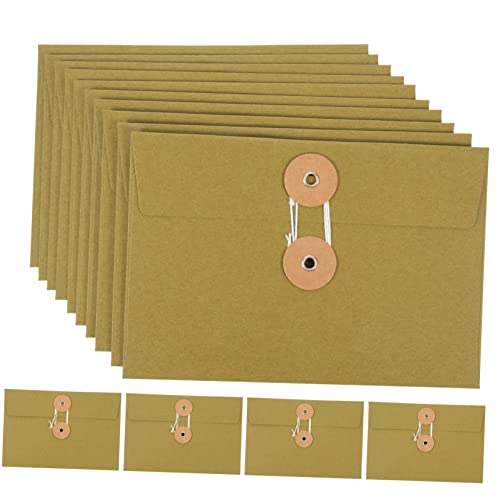 Angoily 10 Stück Retro -Schnalle -Umschlag praktische Aktentaschen Vintage Briefumschlag Antike Umschläge Party Aufbewahrungstaschen für Postkarten kreative Aktentaschen Kraftpapier Grün von Angoily