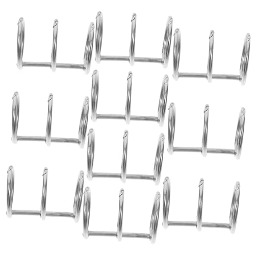 Angoily 10 Stück Ringclips Kleine Binderinge Bindungsringe Bindemittel Zubehör Buchbinderringe Bücherringe Metallringe Ringe Für Karteikarten Ringbuch Ring Metall Clipringe Eisen Silber von Angoily