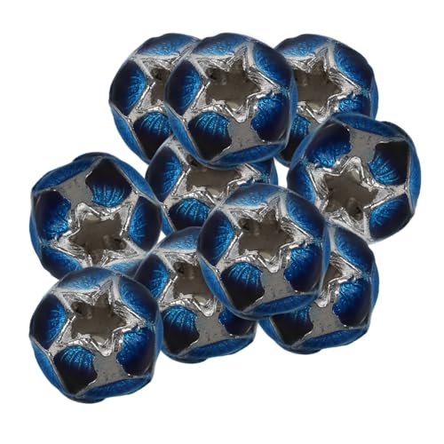 Angoily 10 Stück Runde Perlen Lotusperlen Schmuck Herstellung Perlen Metall dekorative Perlen Perlendekor Spacer Perlen Metallperlen Kupfer Sky-blue Angoily 10 Stück Runde Perlen Lotusperlen Schmuck Herstellung Perlen Metall dekorative Perlen Perlendekor Spacer Perlen Metallperlen Kupfer Sky-blue von Angoily