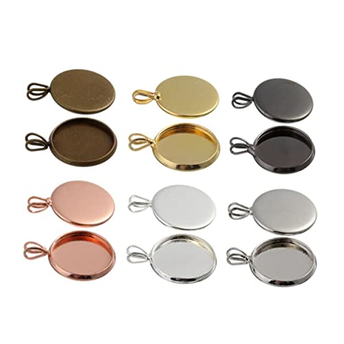 Angoily 10 Stück Runder Anhänger Runden Lünettenfach Bausätze Leere Hängende Tabletts Anhänger Mit Offener Lünette Bausatz Lünette Anhänger Tablett Kreisschale Perlen-kit Schlüssel Silber Angoily 10 Stück Runder Anhänger Runden Lünettenfach Bausätze Leere Hängende Tabletts Anhänger Mit Offener Lünette Bausatz Lünette Anhänger Tablett Kreisschale Perlen-kit Schlüssel Silber von Angoily