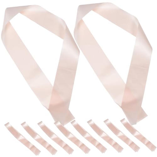 Angoily 10 Stück Satin Schärpen Blank DIY Schärpe für Brautparty Junggesellinnenabschied Champagnerfarben Prom Court Sashes Party Zubehör Frauen von Angoily