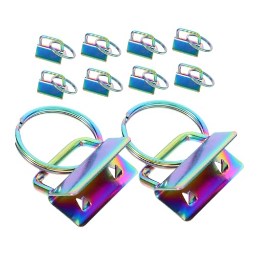 Angoily 10 Stück Schlüsselanhänger Hardware für Diy Projekte Bunte Clips für Taschen und Armbänder Stilvolle Fob Accessoires Einfach zu Verwenden für Bastelarbeiten von Angoily