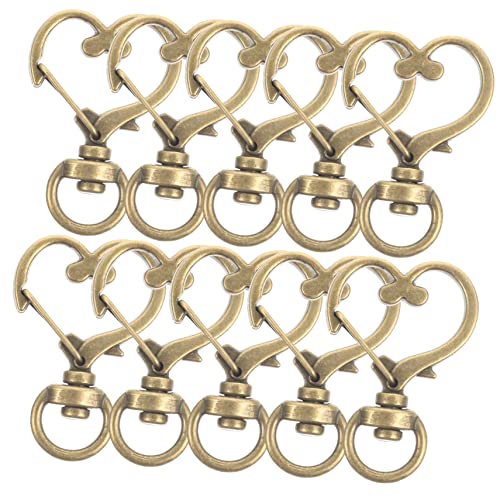 Angoily 10 Stück Schlüsselanhänger bastelzeug the craft dekoartikel verkleidung carabiner hook Schlüsselbandhaken Karabiner Klauenverschluss Schlüsselzubehör selber machen Zinklegierung von Angoily