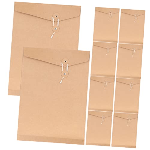 Angoily 10 Stück Schnur Tüte aus Kraftpapier Dateiorganisator Umschläge Papieraufbewahrungsumschlag Dokumenten-Organizer-Umschlag Tasche für Dokumentenmappen Anwendungsordner Angoily 10 Stück Schnur Tüte aus Kraftpapier Dateiorganisator Umschläge Papieraufbewahrungsumschlag Dokumenten-Organizer-Umschlag Tasche für Dokumentenmappen Anwendungsordner von Angoily