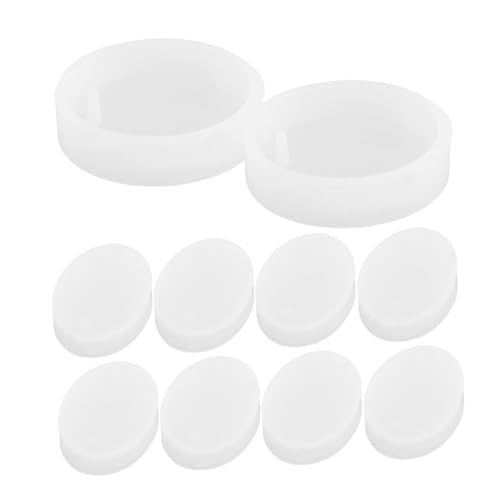 Angoily 10 Stück Silikon Schmuckformen Oval mit Loch Präzise Epoxidharz Anhänger Formen für DIY Ohrringe Halsketten Schlüsselanhänger Silikon Gießformen für Resin Schmuckherstellung von Angoily