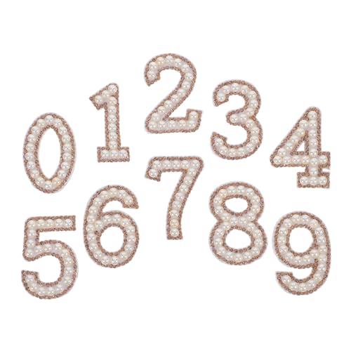 Angoily 10 Stück Teiliges Aufbügelbare Zahlen Patches mit Glitzer Perlen und Strass DIY Bügelbilder für T Shirts Röcke Kleider Vielseitige Langlebige und Einfach Anzubringende Kleidung Angoily 10 Stück Teiliges Aufbügelbare Zahlen Patches mit Glitzer Perlen und Strass DIY Bügelbilder für T Shirts Röcke Kleider Vielseitige Langlebige und Einfach Anzubringende Kleidung von Angoily