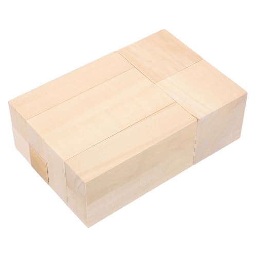 Angoily 10 Stück Teiliges Basswood Schnitzholz Rechteckige Unbehandelte Lindenholz Blöcke und Feinkörnige Holzblöcke zum Schnitzen Basteln Whittling für Erwachsene von Angoily