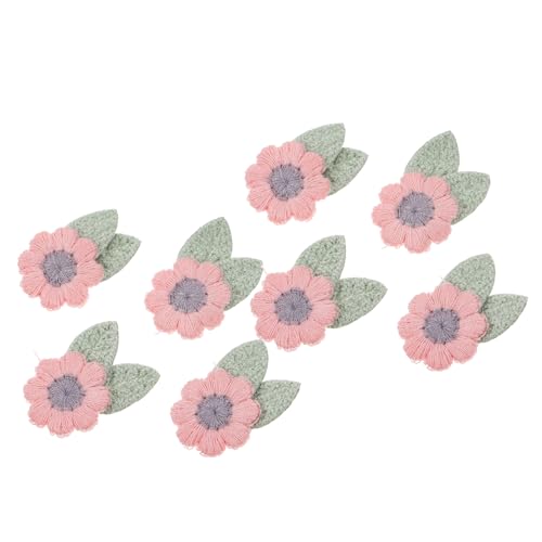 Angoily 10 Stück Teiliges Bestickte Blumen Aufnäher mit Blättern Langlebige DIY Kleidung Applikationen Dekorative Textil Patches für Mädchen und Damen zum Personalisieren von von Angoily