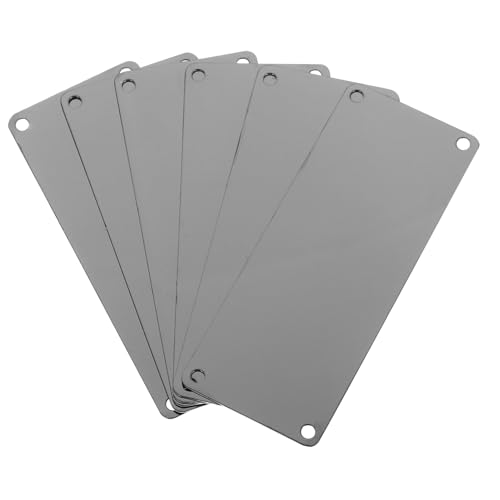 Angoily 10 Stück Teiliges Blanko Metallschilder aus Edelstahl mit Löchern Robuste DIY Türschilder und Typenschilder Beidseitig Abgerundetes Design Vielseitig für Büro und Außenbereich von Angoily