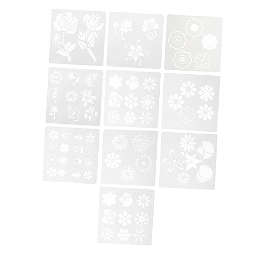 Angoily 10 Stück Teiliges Blütenmotiv Schablonen Wiederverwendbare Diy Malvorlagen für Kreative Bastelprojekte Scrapbooking und Journaling Angoily 10 Stück Teiliges Blütenmotiv Schablonen Wiederverwendbare Diy Malvorlagen für Kreative Bastelprojekte Scrapbooking und Journaling von Angoily