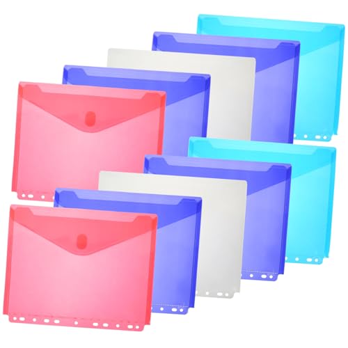 Angoily 10 Stück Teiliges Bunte Dicke Dokumenten Aufbewahrungstaschen aus Transparentem PP mit Druckknopfverschluss Design Vielseitig für Büro Schule und Zuhause zur Sicheren Dateiablage Angoily 10 Stück Teiliges Bunte Dicke Dokumenten Aufbewahrungstaschen aus Transparentem PP mit Druckknopfverschluss Design Vielseitig für Büro Schule und Zuhause zur Sicheren Dateiablage von Angoily