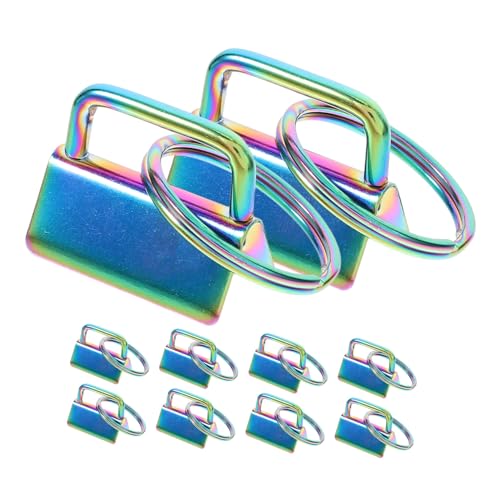 Angoily 10 Stück Teiliges Bunter Schlüsselring Clips für DIY Taschenaccessoires Praktische Endklemmen für Schlüsselanhänger und Handgelenkriemen für Bastelprojekte und Kreative Angoily 10 Stück Teiliges Bunter Schlüsselring Clips für DIY Taschenaccessoires Praktische Endklemmen für Schlüsselanhänger und Handgelenkriemen für Bastelprojekte und Kreative von Angoily