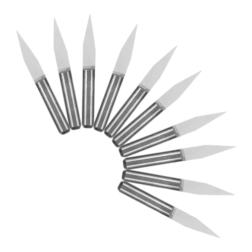 Angoily 10 Stück Teiliges Cnc-fräser Set Flachboden-spitzfräser für Präzises Holzschnitzen V-förmige Gravierbohrer Einsetzbar für Holzverarbeitung Modellbau und Diy-projekte Silberfarben Angoily 10 Stück Teiliges Cnc-fräser Set Flachboden-spitzfräser für Präzises Holzschnitzen V-förmige Gravierbohrer Einsetzbar für Holzverarbeitung Modellbau und Diy-projekte Silberfarben von Angoily