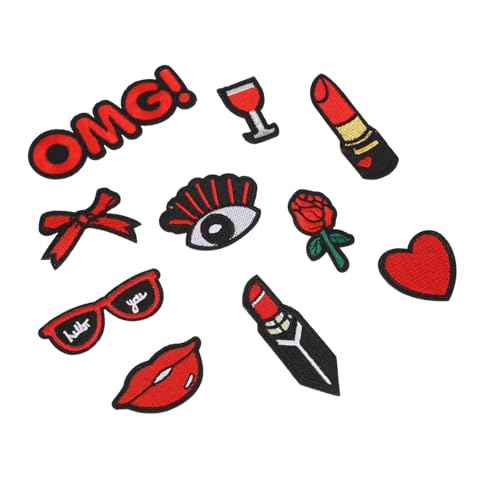 Angoily 10 Stück Teiliges DIY Bestickte Kleidungspatches mit Kreativen Mustern Selbstklebend Vielseitig für Jacken Taschen Hüte zum Individuellen Verzieren und Reparieren Angoily 10 Stück Teiliges DIY Bestickte Kleidungspatches mit Kreativen Mustern Selbstklebend Vielseitig für Jacken Taschen Hüte zum Individuellen Verzieren und Reparieren von Angoily