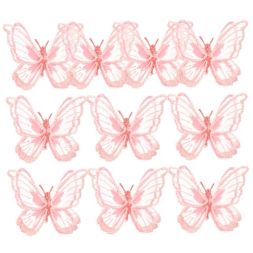 Angoily 10 Stück Teiliges Dekorative Schmetterling Patches zum Aufnähen Bestickte Spitzen Applikationen für Kleidung Reparatur und DIY Mode accessoires für Braut Abendkleider von Angoily