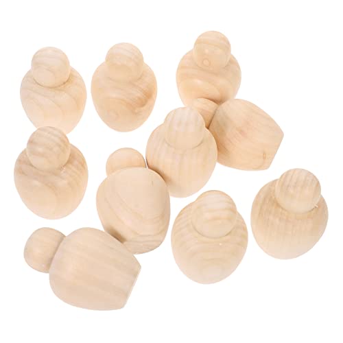 Angoily 10 Stück Teiliges Diy Holzfiguren für Unvollendete Holzpuppen zum Bemalen Kreativspielzeug für Mädchen Natürliche Holzfarbe für Bastelprojekte von Angoily