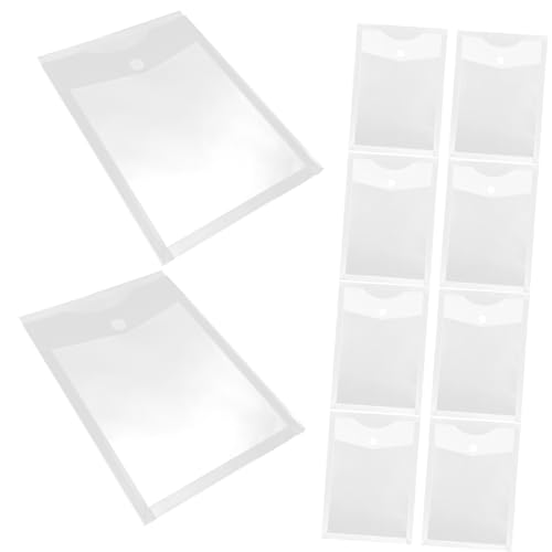 Angoily 10 Stück Teiliges Dokumentenaufbewahrungstaschen Transparent Wiederverwendbare Aktenordner für Büro und Schule Praktische Organizer für Belege Karten und Notizen von Angoily
