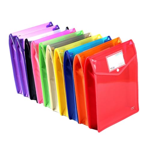 Angoily 10 Stück Teiliges Dokumententaschen aus Robustem PP Wiederverwendbarer Datei Organizer mit Fächermappe für Schule Büro Reise Praktische Sammelmappe für Ordentliche von Angoily