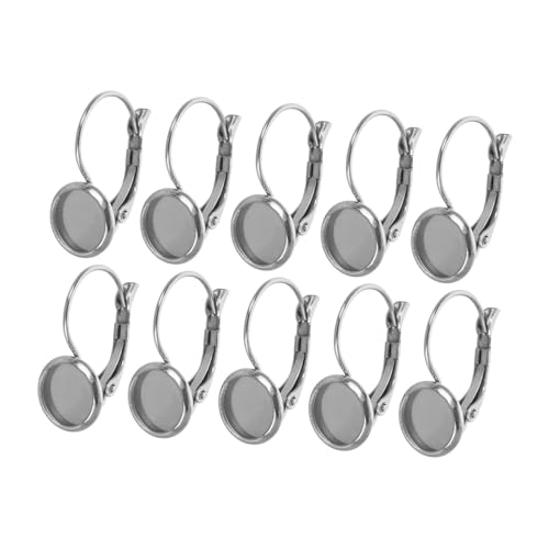 Angoily 10 Stück Teiliges Edelstahl Ohrhaken Aufhängeschale DIY Schmuckzubehör Langlebig Rostfrei zum Selbermachen Persönlicher Ohrschmuck von Angoily