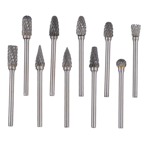 Angoily 10 Stück Teiliges Hartmetall doppelschnitt frässtifte Wolframkarbid Rotary Burrs Kompatibel mit Schleifmaschinen für Metallentgratung Holzbearbeitung Gravur und Präzises Polieren Angoily 10 Stück Teiliges Hartmetall doppelschnitt frässtifte Wolframkarbid Rotary Burrs Kompatibel mit Schleifmaschinen für Metallentgratung Holzbearbeitung Gravur und Präzises Polieren von Angoily