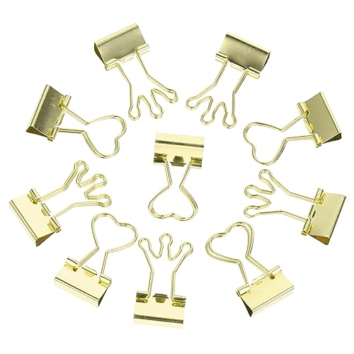 Angoily 10 Stück Teiliges Herz Binder Clips Dekorative Büroklammern für Dokumente Notizen und Scrapbooking Stabil und Langlebig für Bürobedarf und Kreative Projekte von Angoily
