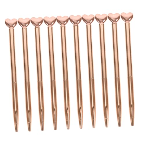 Angoily 10 Stück Teiliges Herzförmige Metall Kugelschreiber Mittlere Spitze Retraktierbar mit Anhaltender Niedliche Schreibstifte für Valentinstag Büro Hochzeit Roségold Angoily 10 Stück Teiliges Herzförmige Metall Kugelschreiber Mittlere Spitze Retraktierbar mit Anhaltender Niedliche Schreibstifte für Valentinstag Büro Hochzeit Roségold von Angoily