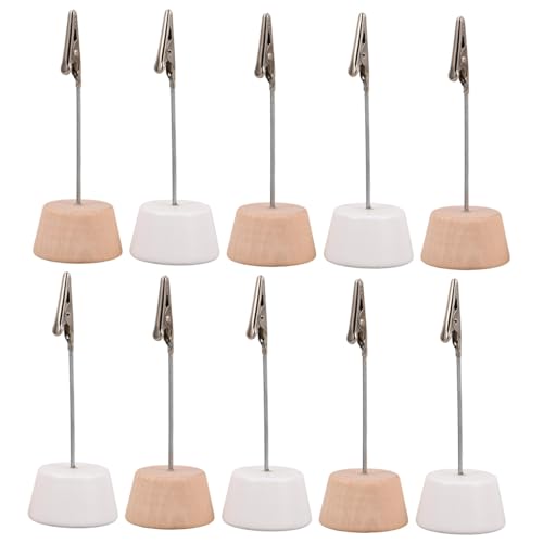 Angoily 10 Stück Teiliges Holz Memo Clip Halter mit Rundem Sockel Rutschfeste Kartenhalter für Tischkarten Fotos und Notizen Natürliche Holzoptik für Büro und Dekoration Angoily 10 Stück Teiliges Holz Memo Clip Halter mit Rundem Sockel Rutschfeste Kartenhalter für Tischkarten Fotos und Notizen Natürliche Holzoptik für Büro und Dekoration von Angoily