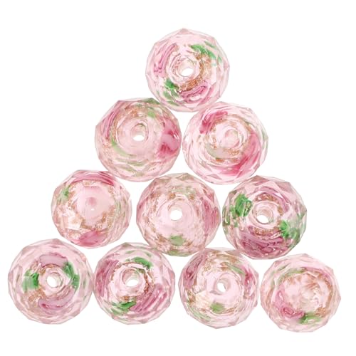 Angoily 10 Stück Teiliges Kleine Facettierte Glasperlen Lose Schmuckperlen für Diy Basteln Farbige Spacer Perlen Langlebig und Vielseitig für Armbänder Vorhänge Girlanden von Angoily