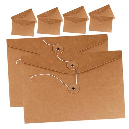 Angoily 10 Stück Teiliges Kraftpapier Dokumententaschen mit Schnurverschluss Extra Dickes Papier Vielseitig Einsetzbare Aktenhüllen für Büro und Zuhause Praktische und Stilvolle Angoily 10 Stück Teiliges Kraftpapier Dokumententaschen mit Schnurverschluss Extra Dickes Papier Vielseitig Einsetzbare Aktenhüllen für Büro und Zuhause Praktische und Stilvolle von Angoily