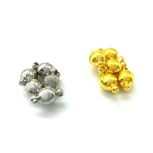 Angoily 10 Stück Teiliges Magnetische Schmuckverschlüsse Starker Haltemagnet Einfach zu Verbinden für DIY Halsketten Armbänder Fußkettchen Gold und Weiß für Handarbeit und Bastelarbeiten Angoily 10 Stück Teiliges Magnetische Schmuckverschlüsse Starker Haltemagnet Einfach zu Verbinden für DIY Halsketten Armbänder Fußkettchen Gold und Weiß für Handarbeit und Bastelarbeiten von Angoily