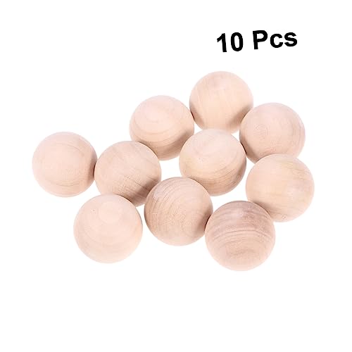 Angoily 10 Stück Teiliges Massive Holzkugeln Durchmesser Naturbelassen Diy Zubehör für Bastelarbeiten Handbemalbar Umweltfreundliches Holz für Kreative Dekorationen von Angoily