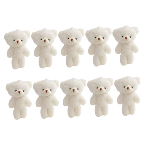Angoily 10 Stück Teiliges Mini Plüschbär Weiche Stofftiere aus Langlebigem Plüsch Tragbare Kuscheltier dekorationen für Hochzeit Geschenkboxen Schlüsselanhänger und Partyaccessoires von Angoily