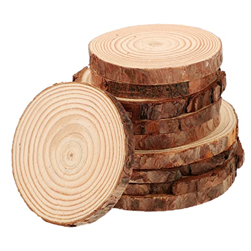 Angoily 10 Stück Teiliges Multifunktionale Holzscheiben für Diy Handwerksprojekte Durchmesser für Kreative Bastelarbeiten und Dekorationen von Angoily