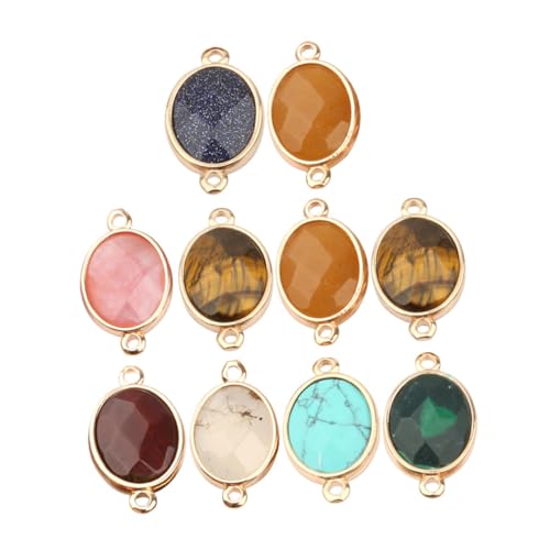 Angoily 10 Stück Teiliges Natürliche Halbedelsteinförmige Schmuckverbinder Langlebige Legierung Polierte Oberfläche Vielseitig für DIY Armband Halsketten und Zufällige Zufällige Farbe Angoily 10 Stück Teiliges Natürliche Halbedelsteinförmige Schmuckverbinder Langlebige Legierung Polierte Oberfläche Vielseitig für DIY Armband Halsketten und Zufällige Zufällige Farbe von Angoily