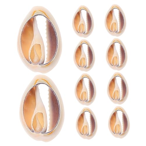 Angoily 10 Stück Teiliges Natürlicher Goldgerandeter Muschel anhänger Mini Schmuckanhänger für Schmuckherstellung Vielseitige Bastelperlen für Armbänder Halsketten DIY Kreativität von Angoily