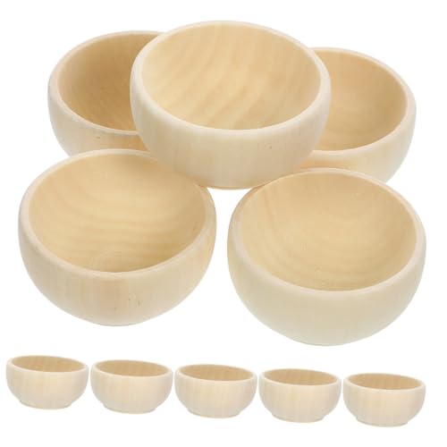 Angoily 10 Stück Teiliges Naturbelassene Mini Holzschalen aus Massivem Holz Glatte Oberfläche DIY Bastelset für Individuelle Bemalung Servierschälchen Leicht und Bruchfest für Kreative Angoily 10 Stück Teiliges Naturbelassene Mini Holzschalen aus Massivem Holz Glatte Oberfläche DIY Bastelset für Individuelle Bemalung Servierschälchen Leicht und Bruchfest für Kreative von Angoily