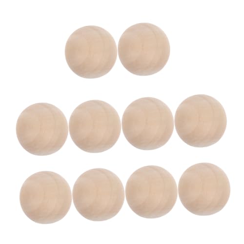 Angoily 10 Stück Teiliges Naturfarbener Runder Holzperlen aus Langlebigem Lotus holz für DIY Schmuckherstellung Basteln und Malprojekte ohne Bohrung Glatte Oberfläche zum Bemalen und Angoily 10 Stück Teiliges Naturfarbener Runder Holzperlen aus Langlebigem Lotus holz für DIY Schmuckherstellung Basteln und Malprojekte ohne Bohrung Glatte Oberfläche zum Bemalen und von Angoily