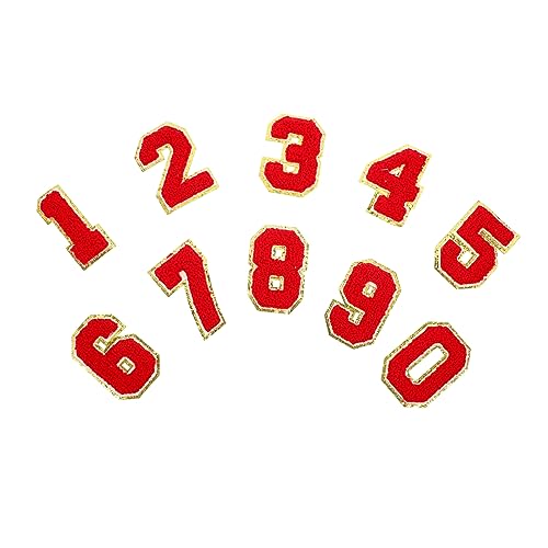 Angoily 10 Stück Teiliges Numerische Bestickte Patches für Kleidung Dekorative Applikationen für Taschen Shirts und Mehr Hochwertige Flicken für Reparatur und Design Angoily 10 Stück Teiliges Numerische Bestickte Patches für Kleidung Dekorative Applikationen für Taschen Shirts und Mehr Hochwertige Flicken für Reparatur und Design von Angoily