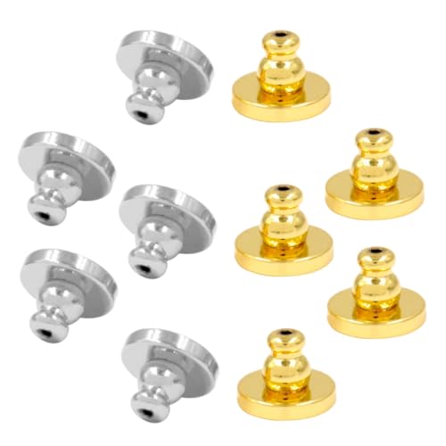 Angoily 10 Stück Teiliges Ohrringverschlüsse aus Gold Beschichtet Sichere Ohrstecker Verschlüsse für Hängende Ohren Langlebige Ohrläppchenhalter für DIY Schmuckliebhaber Modisch und von Angoily