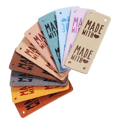 Angoily 10 Stück Teiliges PU Leder Näh Etiketten mit Löchern Flexibel und Vielseitig für DIY Kleidung Taschen Hüte und Strickwaren Kreative Handmade Labels zum Annähen für Individuelle Angoily 10 Stück Teiliges PU Leder Näh Etiketten mit Löchern Flexibel und Vielseitig für DIY Kleidung Taschen Hüte und Strickwaren Kreative Handmade Labels zum Annähen für Individuelle von Angoily