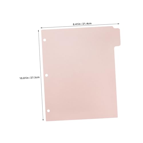 Angoily 10 Stück Teiliges Registerkarten in Rosa Einlegbare Trennblätter für Ordner und Planer Bunte Indexseiten für Effiziente Datei Themenorganisation im Ringbuch Kompatibel mit Losen von Angoily