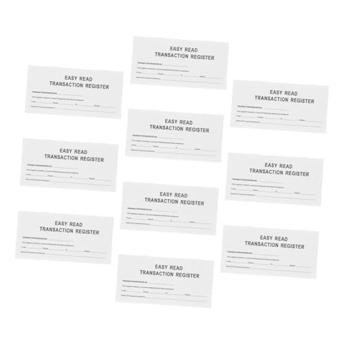Angoily 10 Stück Teiliges Scheckregister Praktisch und Tragbar mit Klarem Layout Stabiles Papier Übersichtliche Transaktionstabellen für Persönliche Ausgabenverwaltung für Wallet und Angoily 10 Stück Teiliges Scheckregister Praktisch und Tragbar mit Klarem Layout Stabiles Papier Übersichtliche Transaktionstabellen für Persönliche Ausgabenverwaltung für Wallet und von Angoily