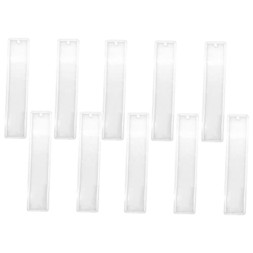 Angoily 10 Stück Teiliges Silikon Buchzeichen Mould für Diy Handwerksprojekte Rechteckige Lesezeichenform für Epoxidharz Vielseitig Einsetzbar für Schulbedarf und Kreative Gestaltung von Angoily
