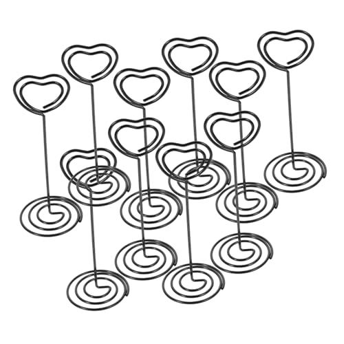 Angoily 10 Stück Teiliges Tischkartenhalter aus Schwarzem Stahl Draht Stabile Memo Fotoclips mit Breitem Standfuß Kleiner Tischkartenständer für Hochzeit Party Restaurant und Bürogebrauch Angoily 10 Stück Teiliges Tischkartenhalter aus Schwarzem Stahl Draht Stabile Memo Fotoclips mit Breitem Standfuß Kleiner Tischkartenständer für Hochzeit Party Restaurant und Bürogebrauch von Angoily
