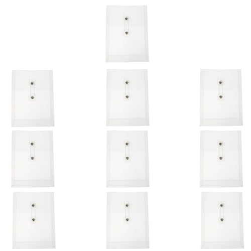 Angoily 10 Stück Teiliges Transparente Dokumententaschen Mini Aufbewahrungstaschen für Schule und Büro Wasserdichte Langlebige Hüllen für Unterlagen Briefe und Karten von Angoily