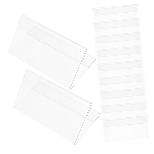 Angoily 10 Stück Teiliges Transparente V Förmige Tischkartenhalter aus Kunststoff Doppelseitig Bedruckbar Klare Namensschilder für Schreibtisch für Konferenzen Meetings und Events Angoily 10 Stück Teiliges Transparente V Förmige Tischkartenhalter aus Kunststoff Doppelseitig Bedruckbar Klare Namensschilder für Schreibtisch für Konferenzen Meetings und Events von Angoily