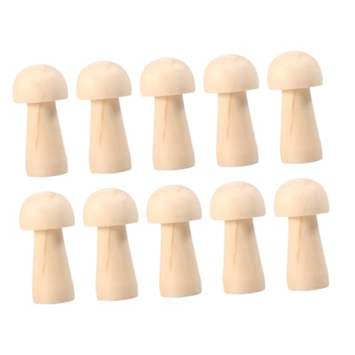 Angoily 10 Stück Teiliges Unbehandelten Holz Puppenköpfen Pilzform Diy und Bastelmaterial für Holzspielzeuge Fantasie und Geschicklichkeit Angoily 10 Stück Teiliges Unbehandelten Holz Puppenköpfen Pilzform Diy und Bastelmaterial für Holzspielzeuge Fantasie und Geschicklichkeit von Angoily
