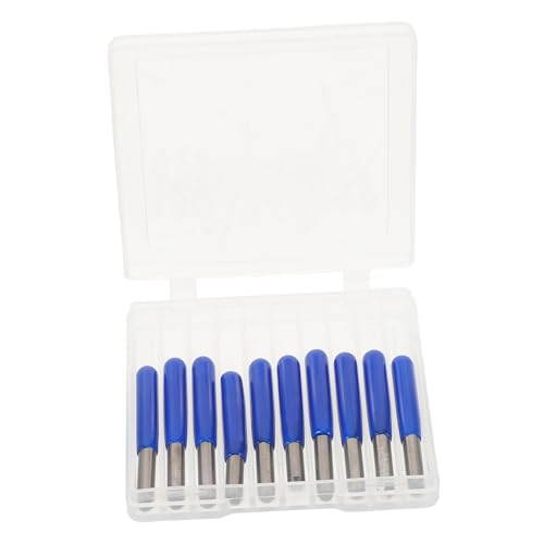 Angoily 10 Stück Teiliges V groove Cnc fräser set aus Wolframstahl Präzise Flachfräser für Holzgravur DIY Holzschnitzerei Scharfe Feine Striche Geeignet für Acryl Sperrholz und Hartholz von Angoily