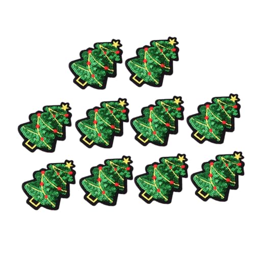 Angoily 10 Stück Teiliges Weihnachts Patch mit Gestickten Pailletten Weihnachtsbaum Applikationen zum Aufnähen für Kleidung Jeans Hüte Pullover Strapazierfähige Stoffaufnäher DIY Angoily 10 Stück Teiliges Weihnachts Patch mit Gestickten Pailletten Weihnachtsbaum Applikationen zum Aufnähen für Kleidung Jeans Hüte Pullover Strapazierfähige Stoffaufnäher DIY von Angoily